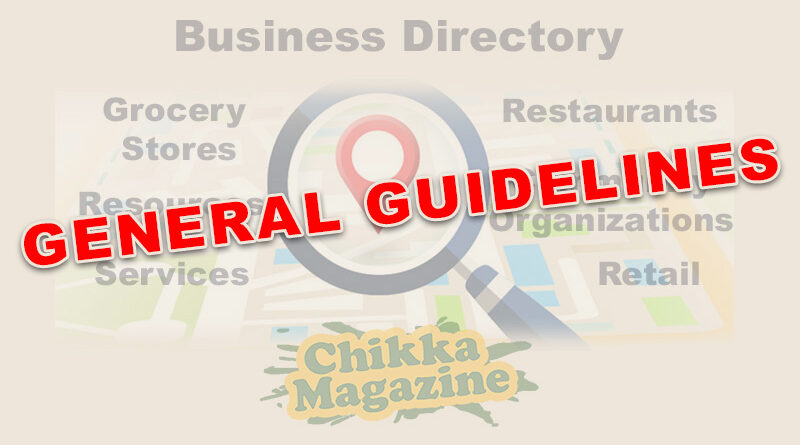 Asian Business Directory Guidelines