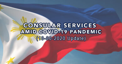Philippine Consular Services Amid COVID 19 Pandemic (10-30-2020 Update)